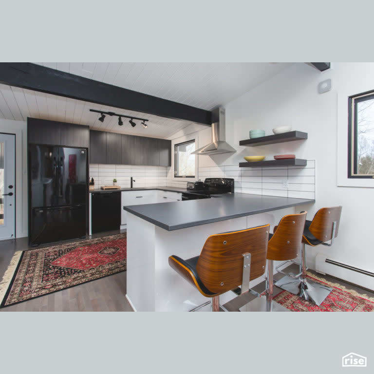 Bachelor Pad Renovation Kitchen with LED Lighting by Vantage Build