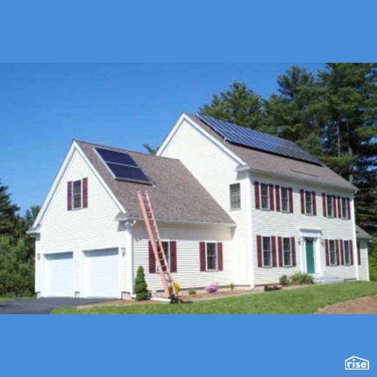 2 collectors. with Flat Plate Solar Water Heater by New England Solar Hot Water, Inc.