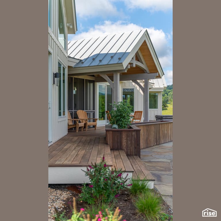 Thermally Modified Wood Deck With Planter with Thermally Modified Wood Decking by Americana by Bingaman