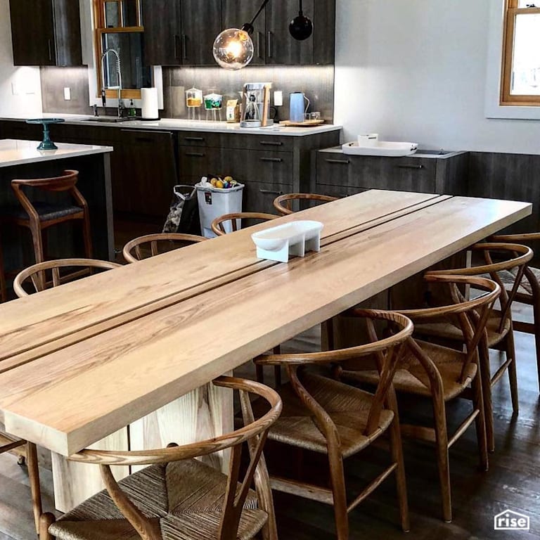 Finished wood dining table with Interior Wood Finish by Vermont Natural Coatings