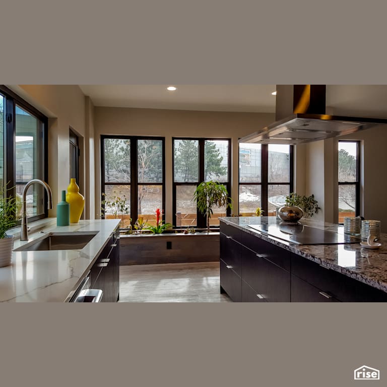 Open and naturally lit kitchen with Induction Cooktop by Alpen High Performance Products