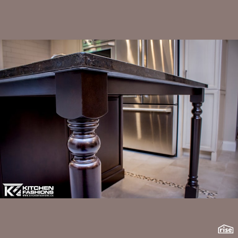 Kitchen Fashions - Elegant Wine Room and Expansive Kitchen with Refrigerator by Home Fashions