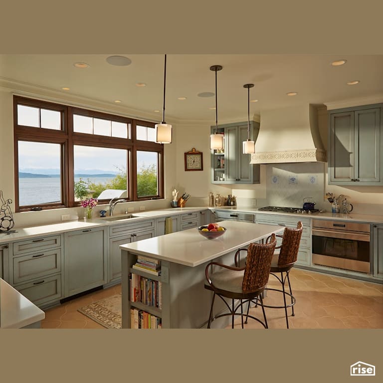 West Seattle waterfront home with perfect view with Gas Range by Gant Nychay Architecture PLLC