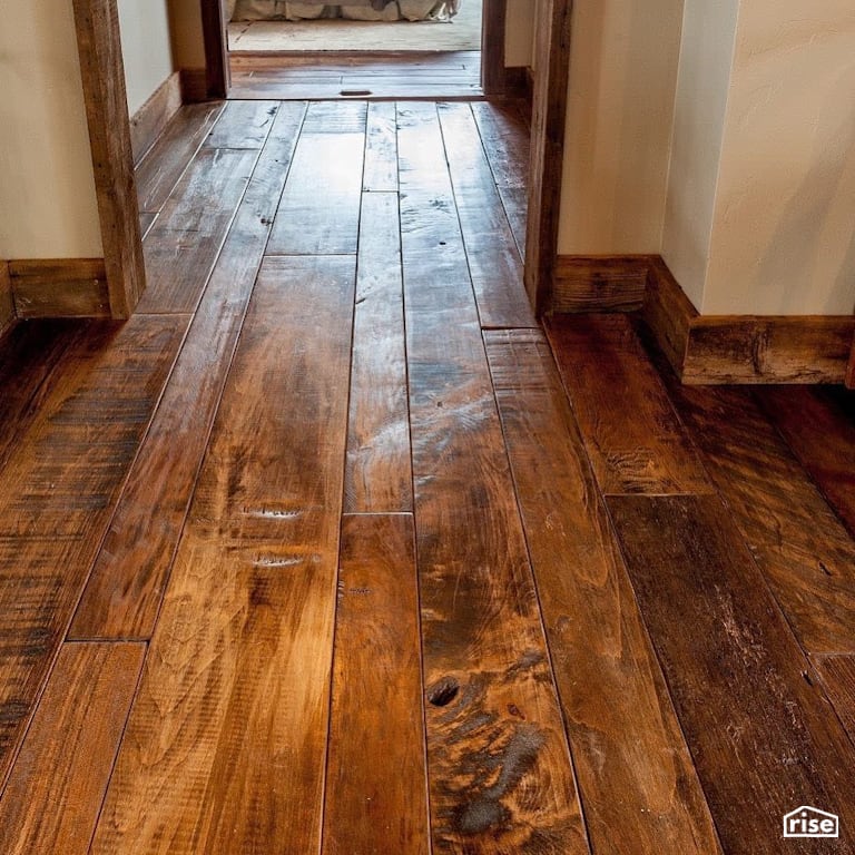 Finished reclaimed hardwood flooring with Interior Wood Finish by Vermont Natural Coatings