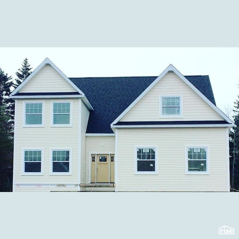 The Bedford - Exterior with Wall Mounted Outdoor Lighting by Justin Bowers Homes