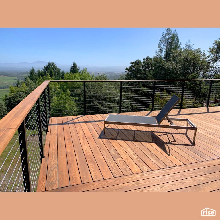 Thermally Modified Wood Deck With Lounging View with Thermally Modified Wood Decking by Americana by Bingaman