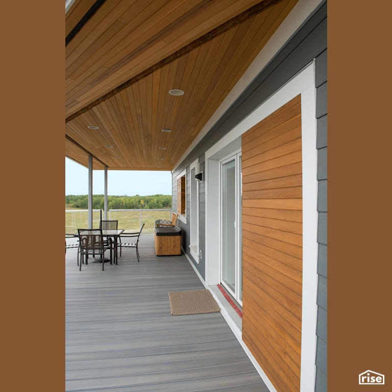 Porch with Fiber Cement Siding by MIZA Architects