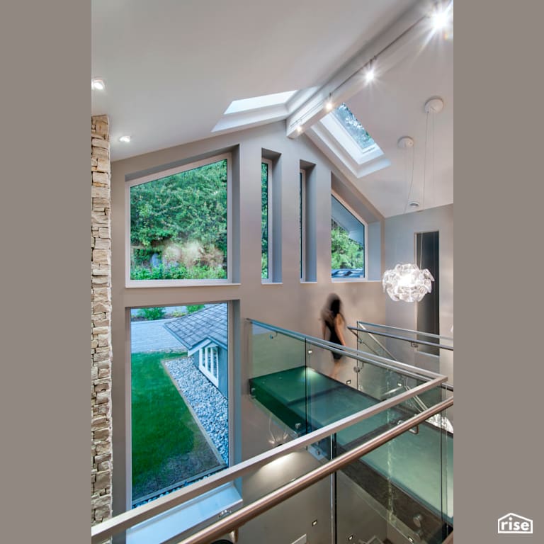 Staircase with LED Lighting by My House Design/Build Team Ltd.
