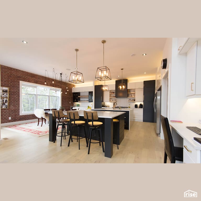 The Broadway - Kitchen with Vinyl Window Frame by Bowers Construction