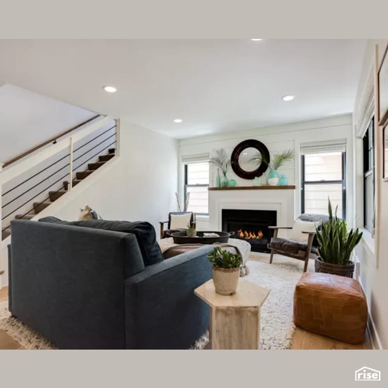 Living Room - Fireplace with Gas Fireplace by Constructive Builders