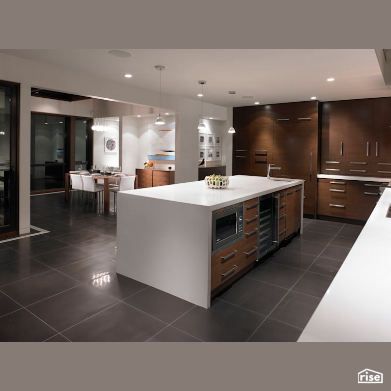 Kitchen with Integrated LED by My House Design/Build Team Ltd.