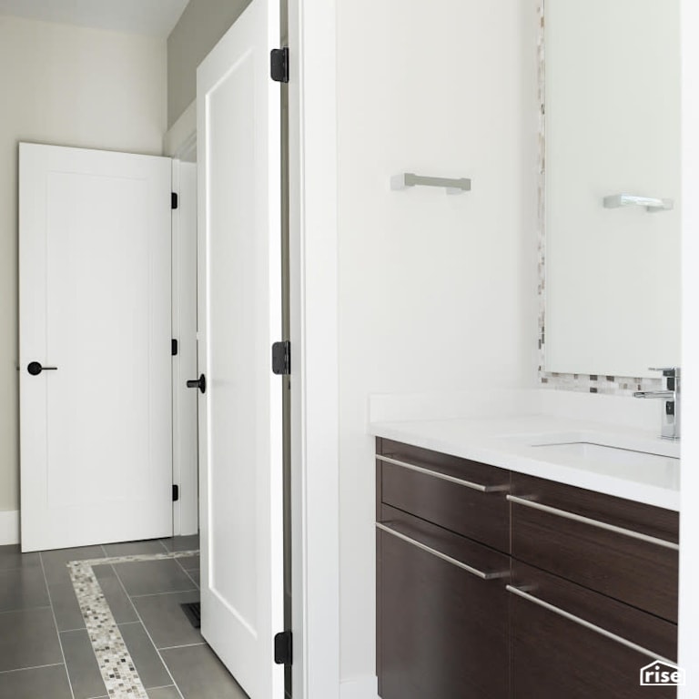 Luxton Square - Bathroom with Low-Flow Bathroom Faucet by PlaidFox