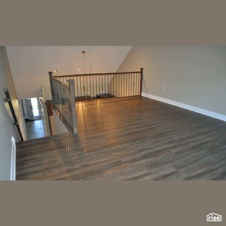 Bobak Place - Staircase and Landing with Ceiling Light by Hill Bros.
