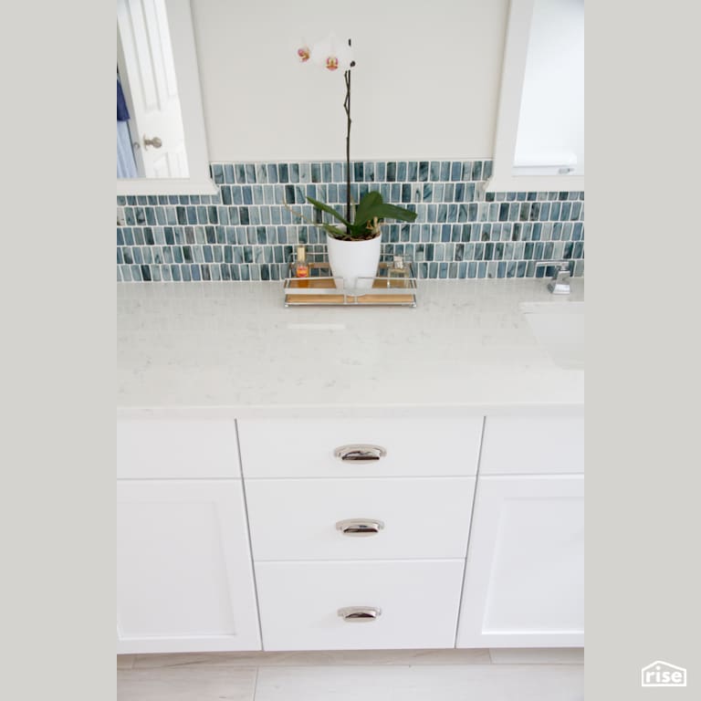 Ensuite Bathroom Vanity with FSC Certified Wood Cabinet by Osez Interiors