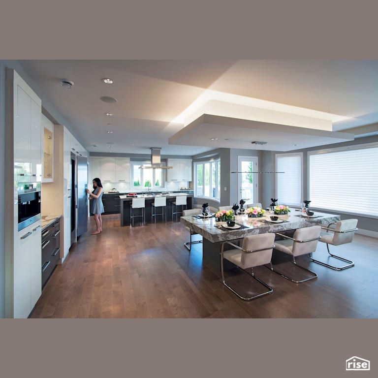 Kitchen with Integrated LED by My House Design/Build Team Ltd.