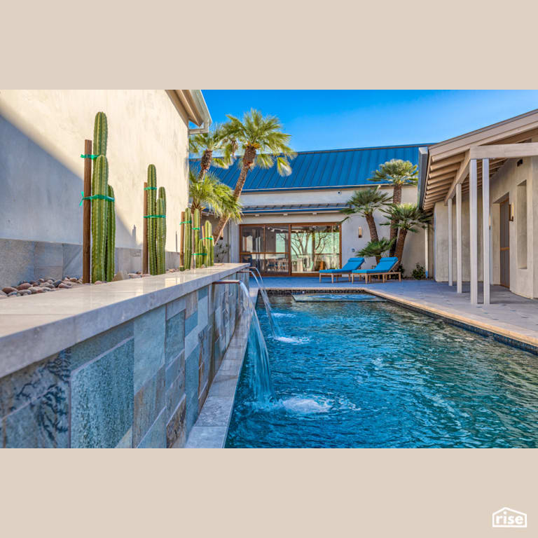 Pool with Outdoor Gardens by Alliance Green Builders