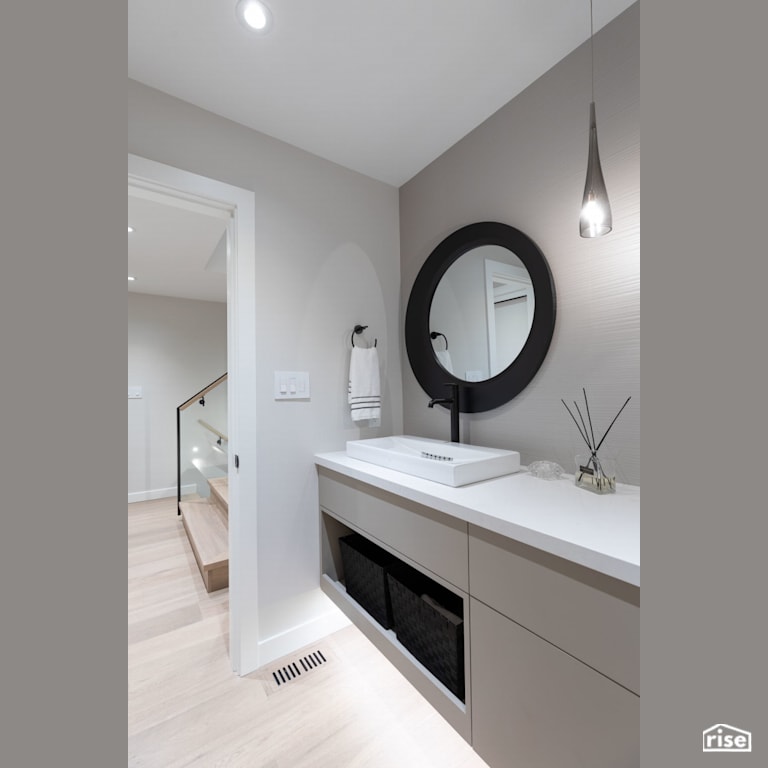 Bathroom off the Hallway with LED Lighting by Synthesis Design