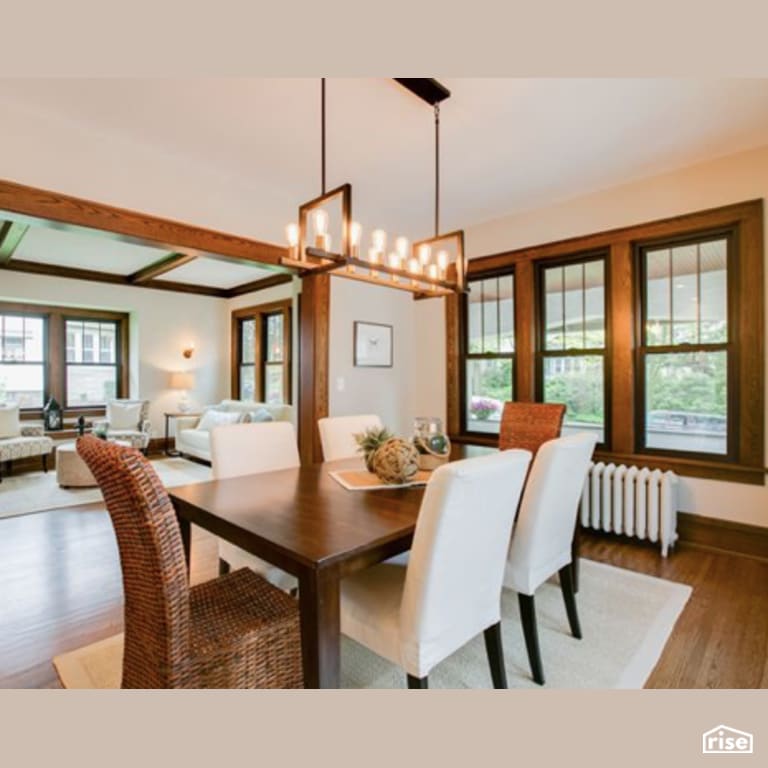 Dining Room with FSC Certified Hardwood by Constructive Builders