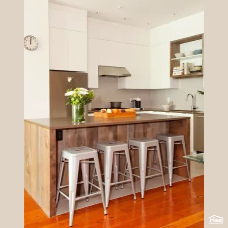 False Creek Loft - Kitchen with Low-Flow Kitchen Faucet by B Collective Homes