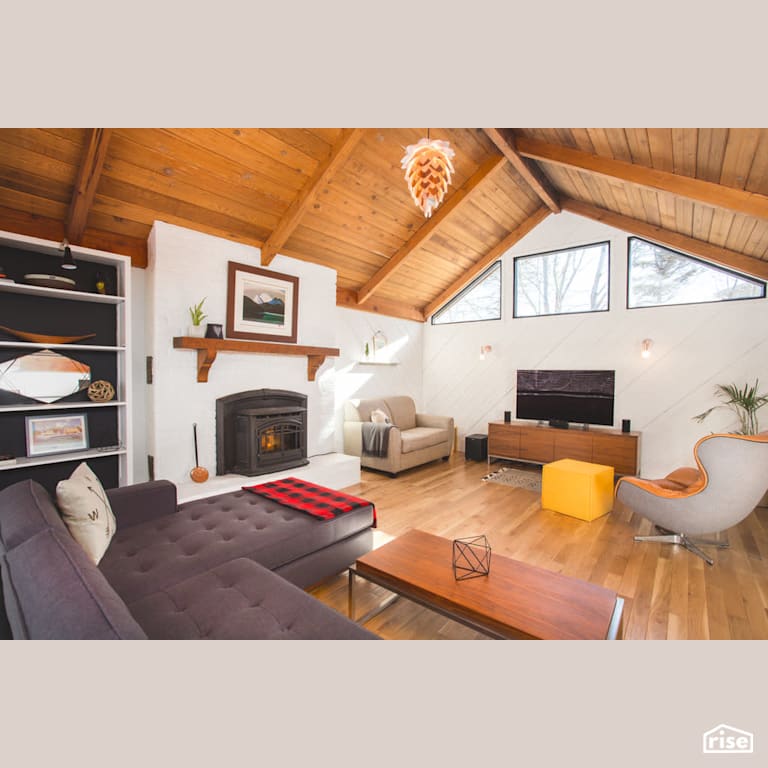 Joyfully Warm Rothesay Reno with Wood Stove by Vantage Build