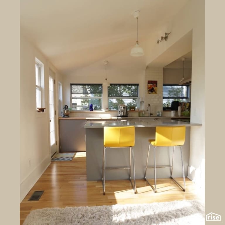 Robbie Street - Kitchen with Low-Flow Kitchen Faucet by Brad Goodsell Design | Build Inc