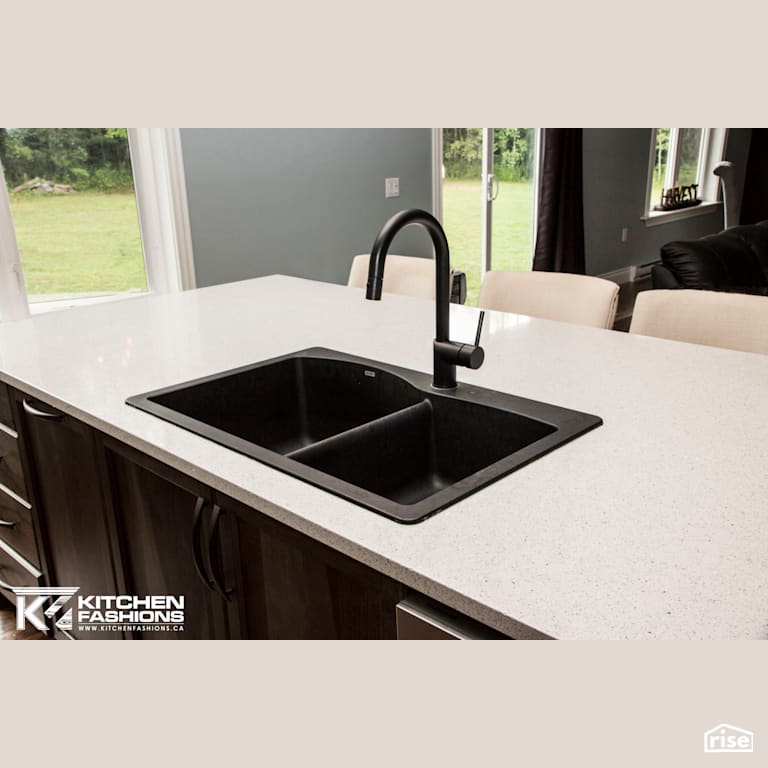 Kitchen Fashions - Natural and Truffle Kitc with Low-Flow Kitchen Faucet by Home Fashions