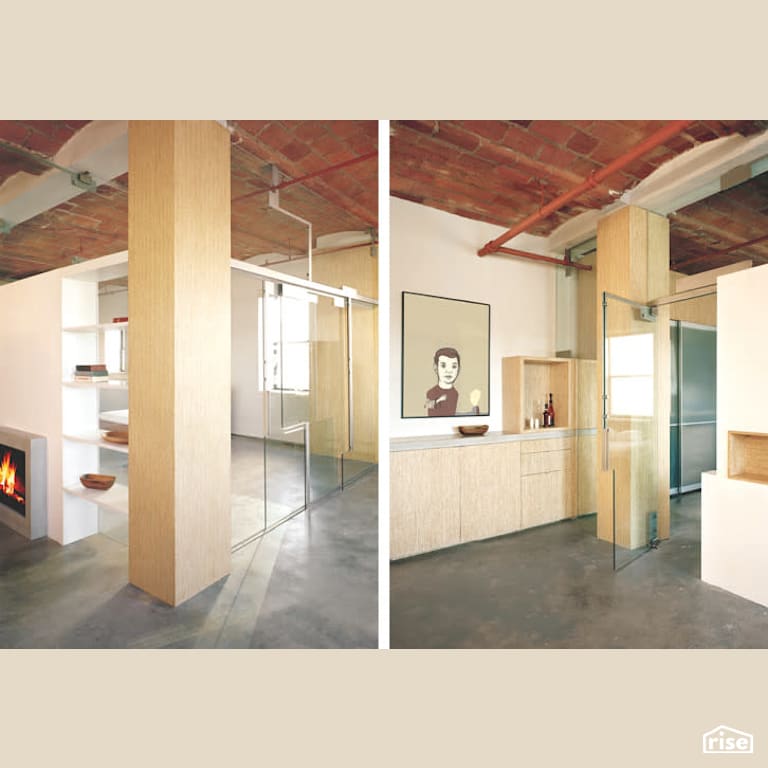 Quadrant Loft with Gas Fireplace by Merge Architects