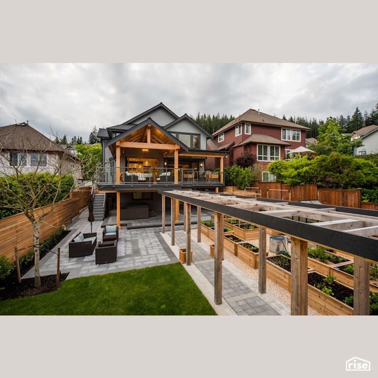 Exterior with Outdoor Gardens by My House Design/Build Team Ltd.