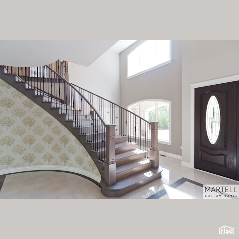 50 Via Roma Way - Entryway and Staircase with Solid Wood Door by Martell Homes