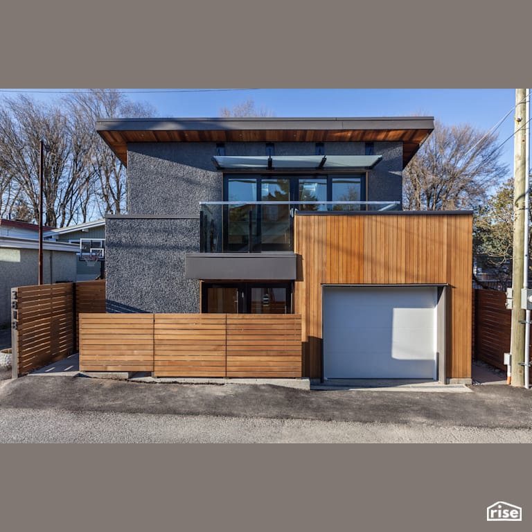 W20th Exterior lane view with Clapboard Wood Siding by Lanefab Design/Build