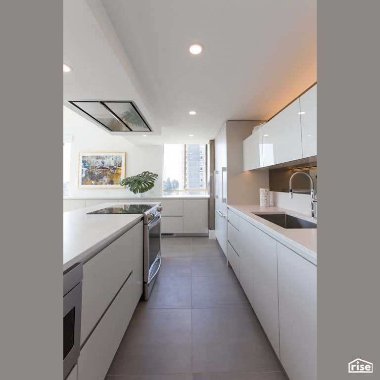Penthouse Kitchen with Integrated LED by Synthesis Design