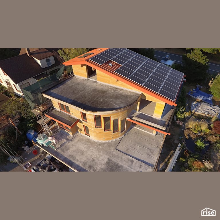 Highland Hemp House Backyard with Fixed Window by Hempitecture