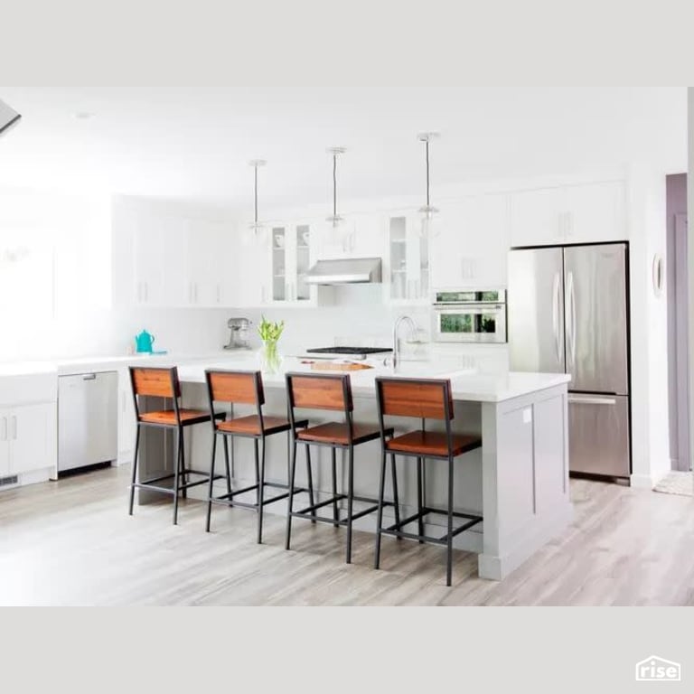 Marine Drive Renovation - Kitchen with Low-Flow Kitchen Faucet by B Collective Homes