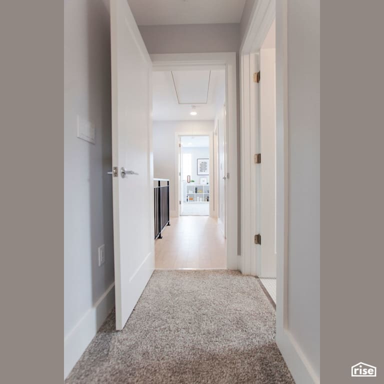 Black Street Development Bedroom to Hallway with Laminate Flooring by Module