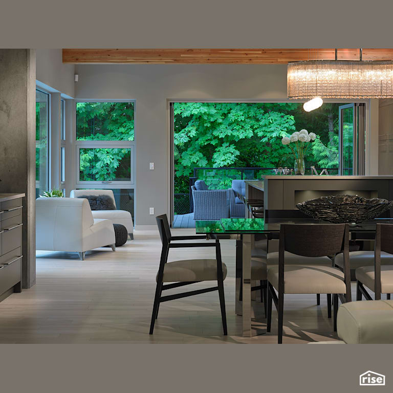 Dining with LED Lighting by My House Design/Build Team Ltd.