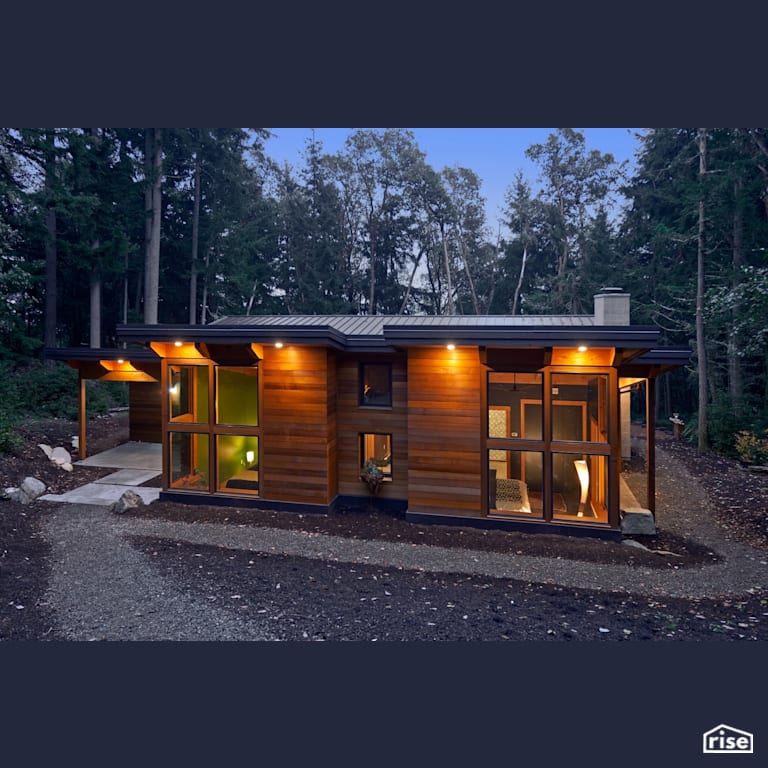 Vashon Island Custom Home with Argon Gas Filled Window by FabCab Inc
