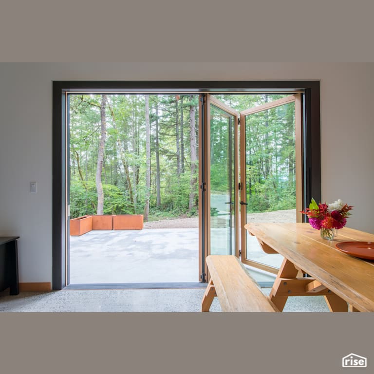 ModCab Folding Patio Door with Concrete Flooring by FabCab Inc