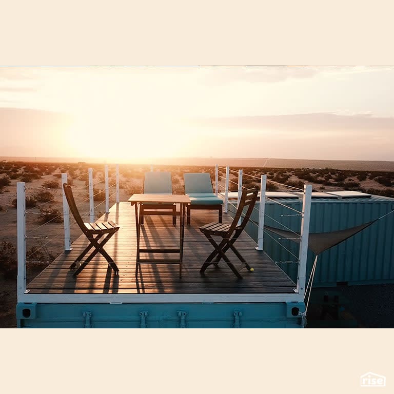 Container Home Rooftop Trex Deck with Composite Decking by Alternative Living Spaces