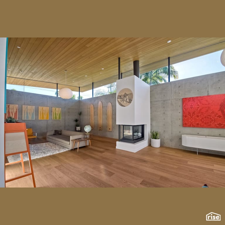 Living Room with Air Purifying Plant by Alliance Green Builders