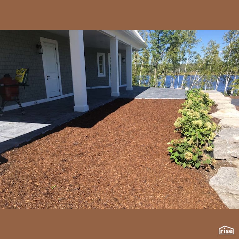 Entryway Landscaping with Accent Outdoor Lighting by Earthworks Landscape & Design