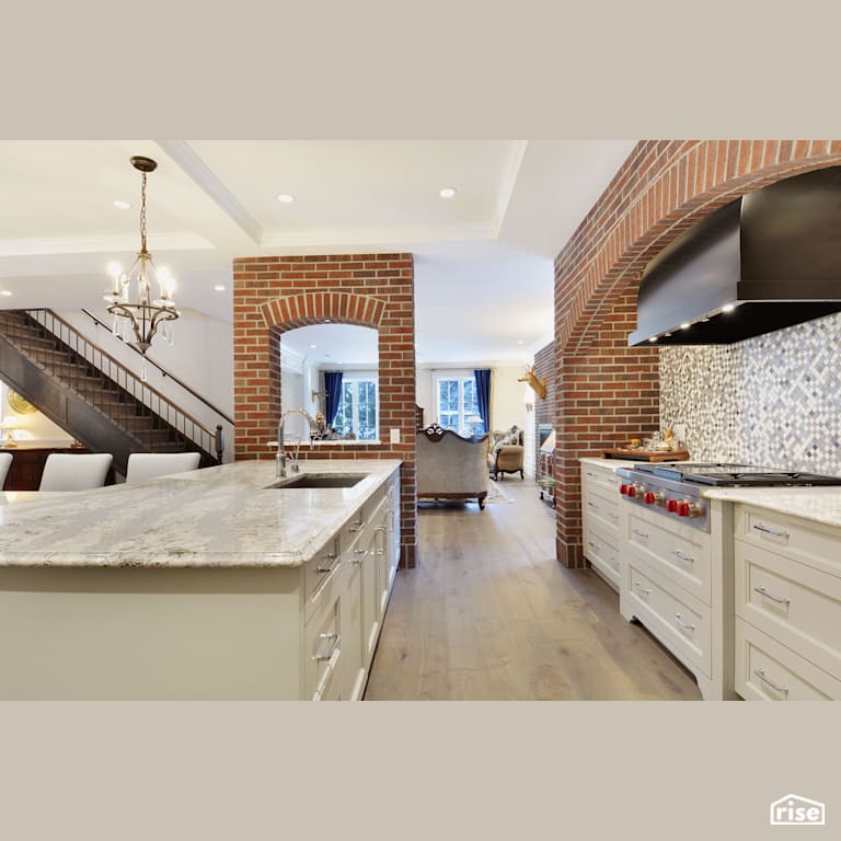 Kitchen with Low-Flow Kitchen Faucet by My House Design/Build Team Ltd.