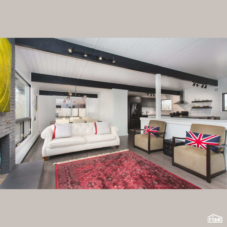 Bachelor Pad Renovation Living Room with LED Lighting by Vantage Build