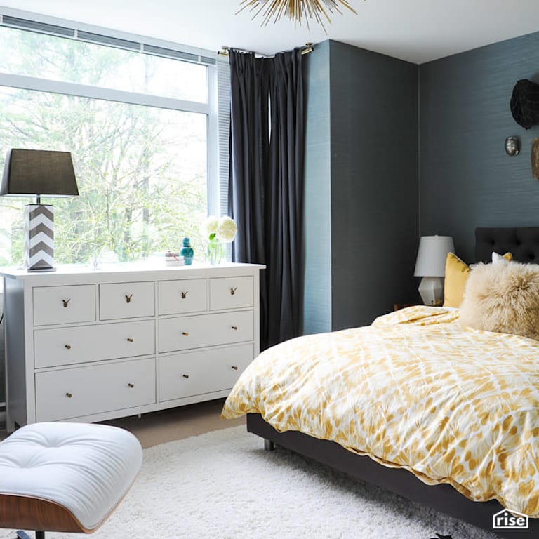 Bedroom with Ceiling Light by PlaidFox