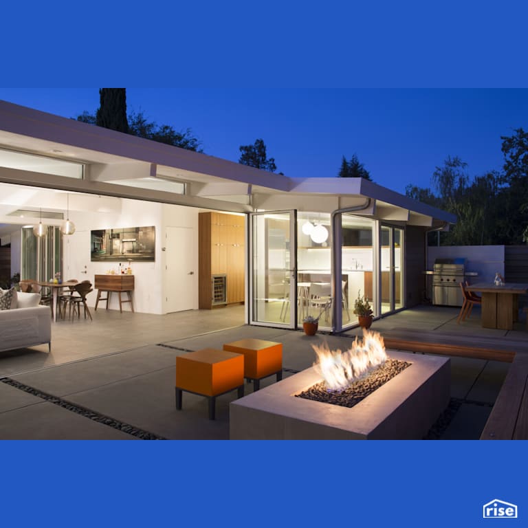 Truly Open Eichler House with Concrete Flooring by Klopf Architecture