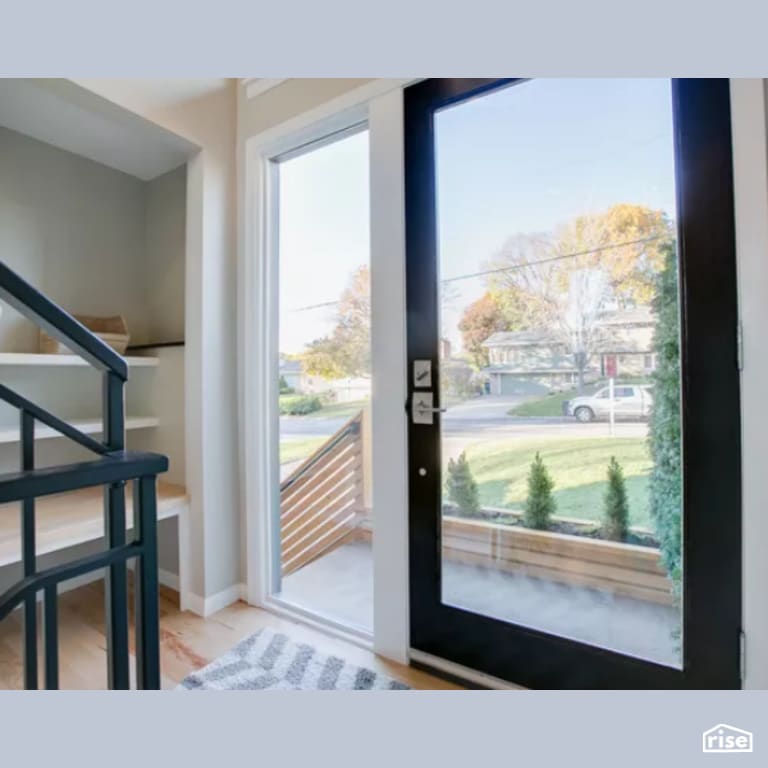 Entryway with Energy Star Exterior Door by Constructive Builders