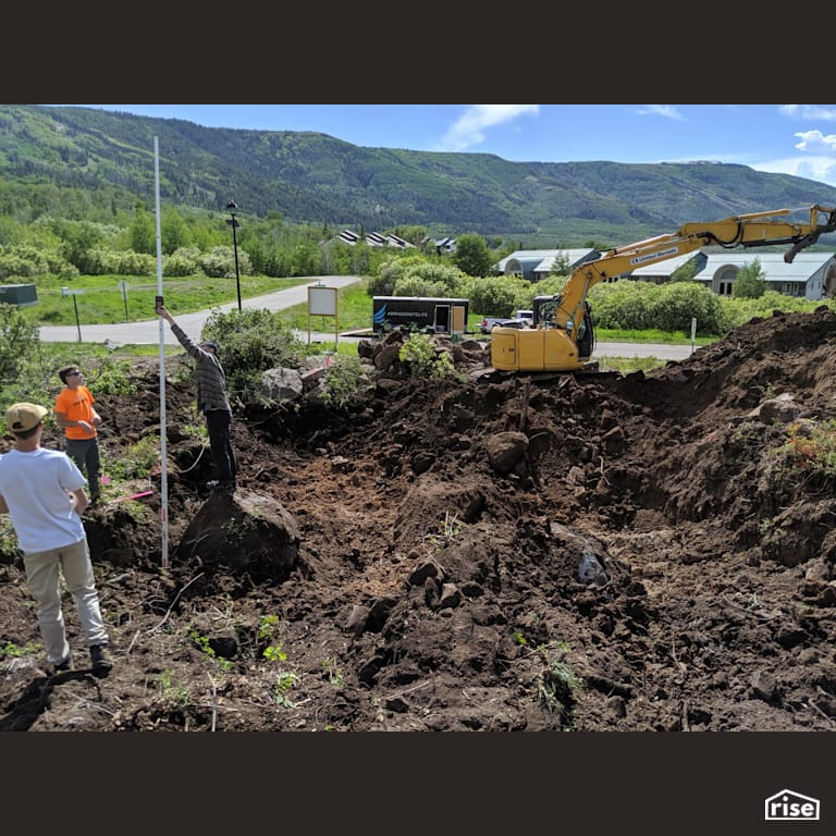 Excavation In Progress with Prefabricated Panelized Home by Phoenix Haus LLC