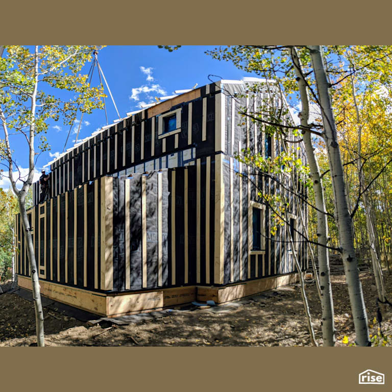 H15 panelized prefab passive house rear with Prefabricated Panelized Home by Phoenix Haus LLC