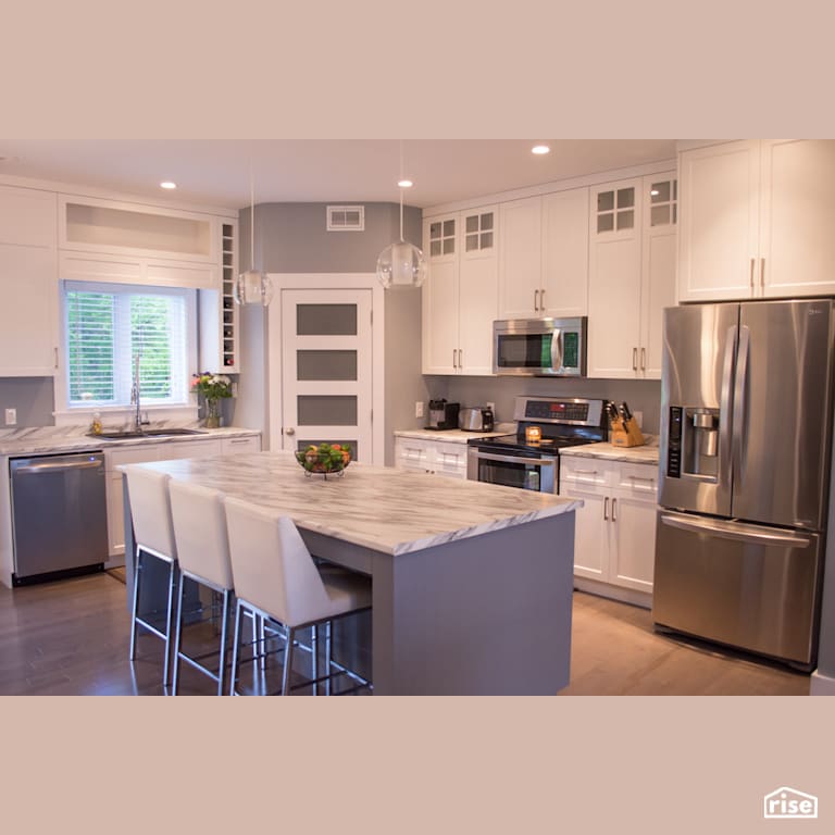 The Carolina - Kitchen with Induction Range by Justin Bowers Homes