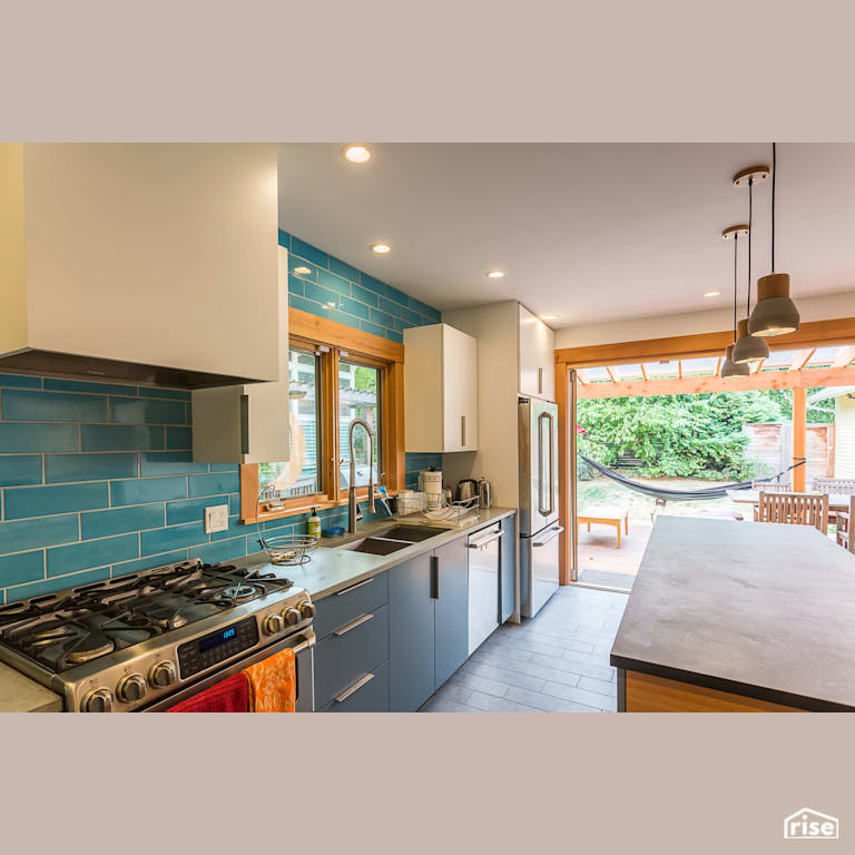 Seattle Remodel with Ceramic Tile Floors by HARKA Architecture, LLC