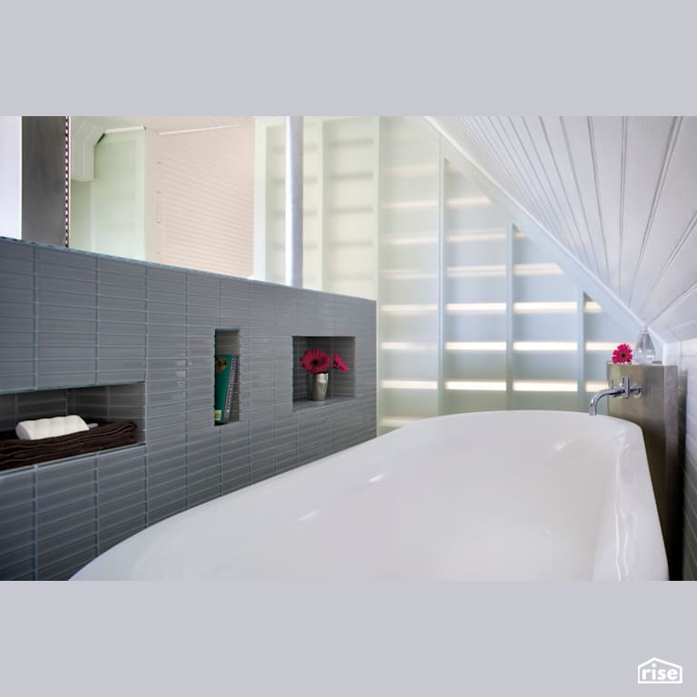 Stephanie's House Bathroom with Low-Flow Bathroom Faucet by Tracy A. Stone Architect